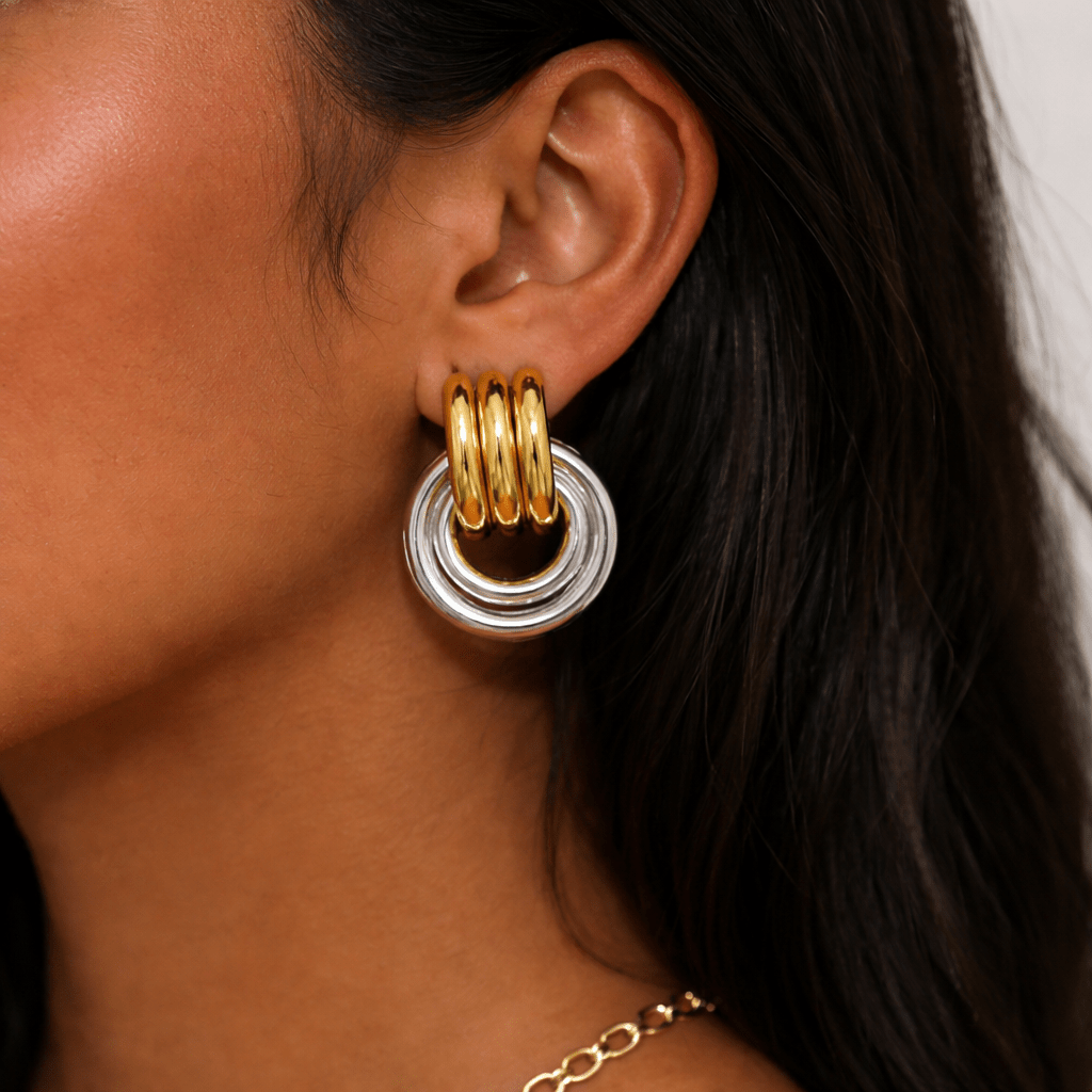 ELARA CONTRAST HOOPS - ÉCLAT MARBELLA